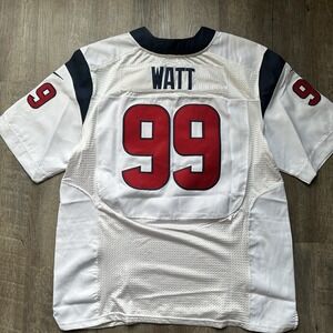 J.J. WATT Nike Houston Texans #99 On-Field NFL White Football Jersey Mens Sz 52
